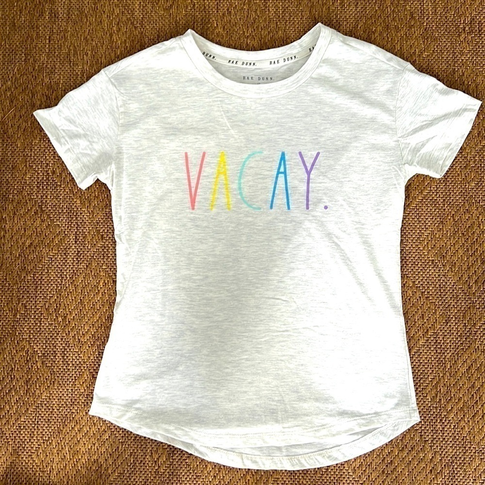 Rae Dunn Rainbow VACAY Shirt NWT Size XS